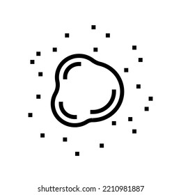 one color mole line icon vector. one color mole sign. isolated contour symbol black illustration