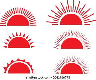 one color sunshine vector art