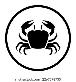 One color vector food icon, allergens and ingredients: crustaceans