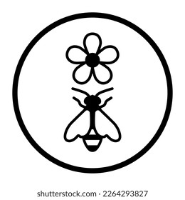 One color vector icon: natural pesticide-free food
