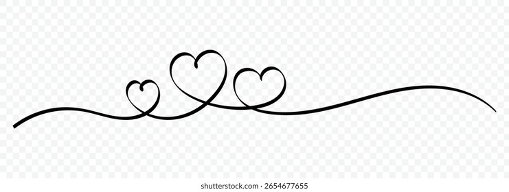 One continuous drawing of heart and color shape love sign. Wedding, Valentine day love heart scribble line background. Doodle contour vector illustration
