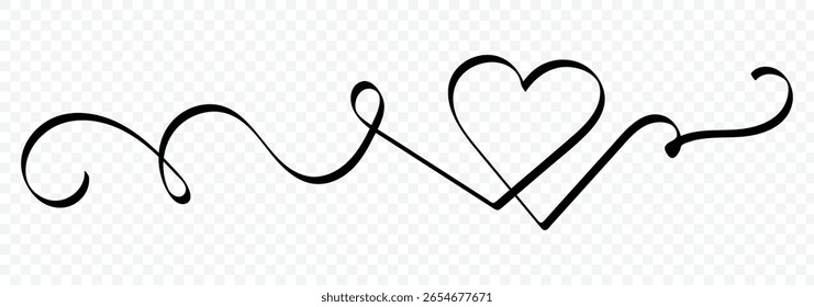 One continuous drawing of heart and color shape love sign. Wedding, Valentine day love heart scribble line background. Doodle contour vector illustration