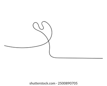 
One continuous drawing heart