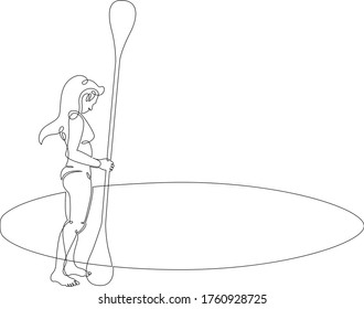 One continuous drawing line young woman with a small daughter on the pedestrian walk .Single hand drawn art line doodle outline isolated minimal illustration cartoon character flat