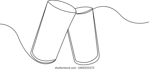 one continuous drawn line art of a glass drawn from the hand a picture of the silhouette drawing isolated on white background