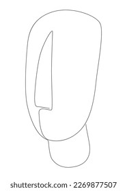 One continuous line of Abstract Face. Thin Line Illustration vector concept. Contour Drawing Creative ideas.