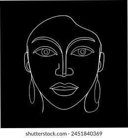one continuous line abstract stock vector