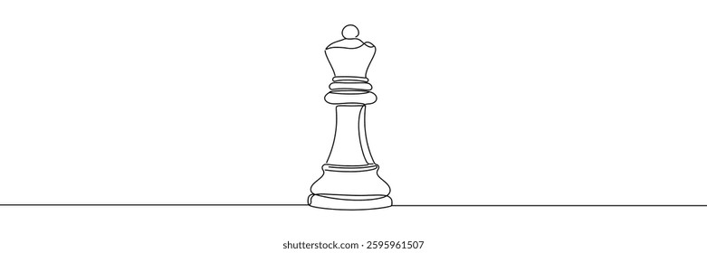One continuous line art drawing flat drawing piece, competition, elephant, chess, strategy, sport, elephant. Isolated image hand draw outline on white background