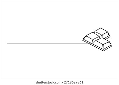Um desenho de arte de linha contínua da ilustração vetorial de design do Dia Mundial do Chocolate