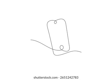 Ein durchgehender Strich Kunst der intelligenten Vektorgrafik Smartphone ein Strich Zeichnung Kunst
