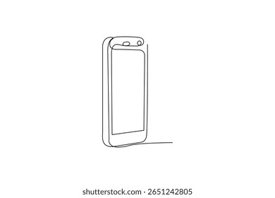 Un arte de línea continua de la Ilustración vectorial inteligente Smartphone una línea de dibujo
