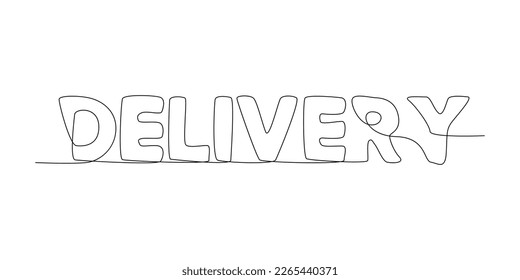 Una línea de entrega continua. Concepto vectorial de Ilustración de líneas delgadas. Contour Drawing Ideas Creativas.
