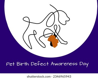 one continuous line of dogs. Pet Birth Defect Awareness Day