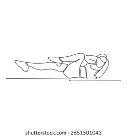 One continuous line drawing of Aerobics illustration. Workout refers to physical exercise or activity performed to improve fitness, strength, or overall health. Sport theme design vector concept.