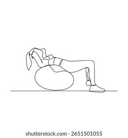 One continuous line drawing of Aerobics illustration. Workout refers to physical exercise or activity performed to improve fitness, strength, or overall health. Sport theme design vector concept.
