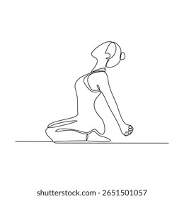One continuous line drawing of Aerobics illustration. Workout refers to physical exercise or activity performed to improve fitness, strength, or overall health. Sport theme design vector concept.