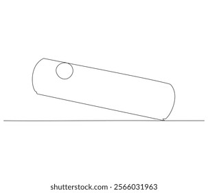 One continuous line drawing of bandage . Single line of bandage vector illustration
