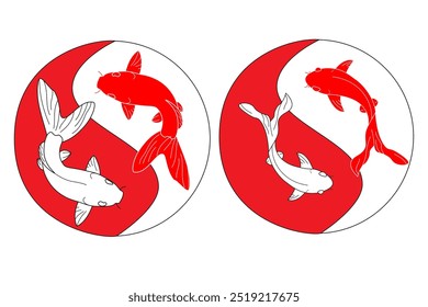 Un dibujo de línea continua de belleza lindo koi pez para la identidad del logotipo de la granja de acuarios. Concepto de icono de pez hermoso carpa típico japonés. Ilustración gráfica de Vector de diseño de línea simple moderna