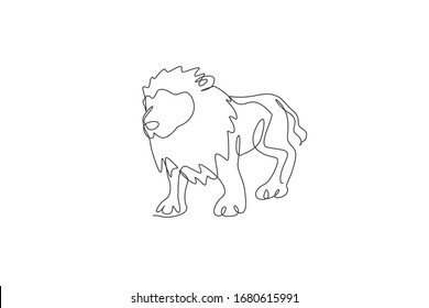 950 One line lion Images, Stock Photos & Vectors | Shutterstock