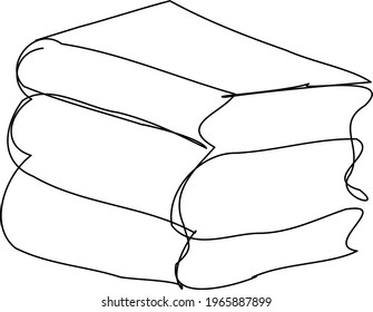 one continuous line drawing of book educational vector theme art illustration on white background minimalist simple black and white  