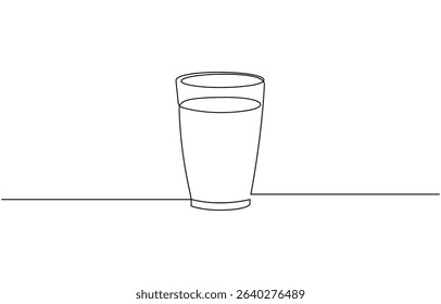 One continuous line drawing of bottle and glass with milk Containt. Beverage design concept vector illustration, Pitcher for milk line continuous drawing vector.