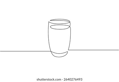 One continuous line drawing of bottle and glass with milk Containt. Beverage design concept vector illustration, Pitcher for milk line continuous drawing vector.