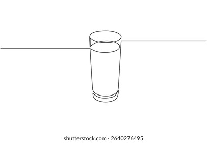One continuous line drawing of bottle and glass with milk Containt. Beverage design concept vector illustration, Pitcher for milk line continuous drawing vector.