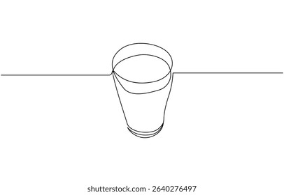One continuous line drawing of bottle and glass with milk Containt. Beverage design concept vector illustration, Pitcher for milk line continuous drawing vector.