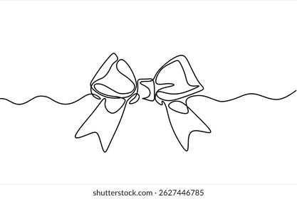 Un dibujo de línea continua de Ilustración vectorial de arco. Trazo editable