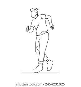 One continuous line drawing of a breakdancing people vector design illustration. Breakdancing consists of four main elements : Toprock, Downrock, Power moves and Freezes. Breakdancing design concept.