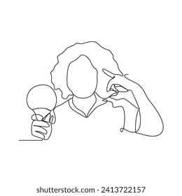 One continuous line drawing of business idea design concept. idea with lamp as symbol illustration in simple linear style. Business design concept vector illustration for asset.