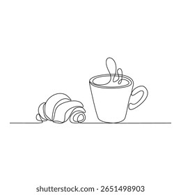 Um desenho de linha contínua de uma cafeteira com ilustração vetorial de estilo linear simples. cafeteira desenho com design linear preto minimalista conceito isolado design vetorial ilustração.