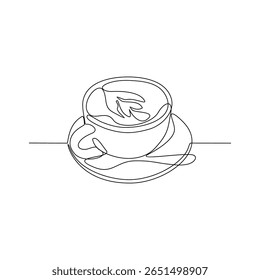 One continuous line drawing of a coffee maker with simple linear style vector illustration. coffee maker drawing with Minimalist black linear design isolated concept vector design illustration.