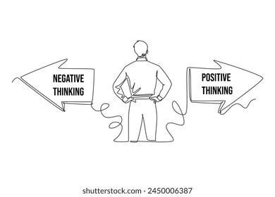 One continuous line drawing of Comparing business process concept. Doodle vector illustration in simple linear style.	