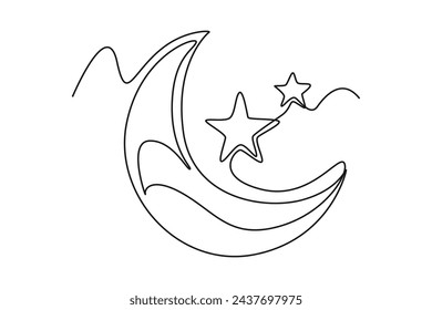 Un dibujo de línea continua del concepto de fenómenos meteorológicos lindos. Doodle ilustración vectorial en estilo lineal simple.