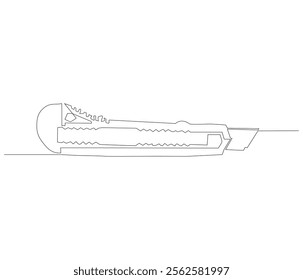 One continuous line drawing of cutter . Single line of cutter vector illustration