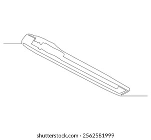 One continuous line drawing of cutter . Single line of cutter vector illustration