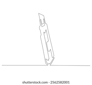 One continuous line drawing of cutter . Single line of cutter vector illustration