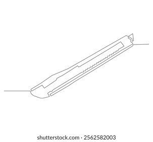 One continuous line drawing of cutter . Single line of cutter vector illustration