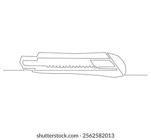 One continuous line drawing of cutter . Single line of cutter vector illustration