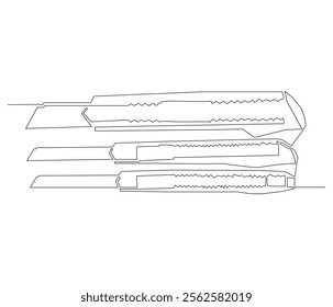 One continuous line drawing of cutter . Single line of cutter vector illustration