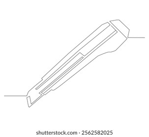 One continuous line drawing of cutter . Single line of cutter vector illustration