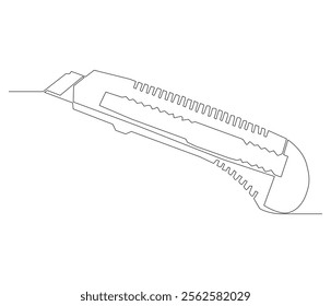 One continuous line drawing of cutter . Single line of cutter vector illustration