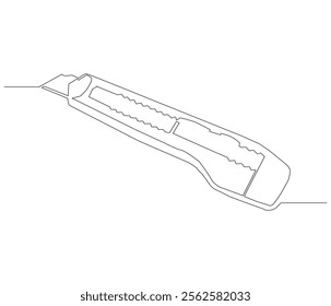 One continuous line drawing of cutter . Single line of cutter vector illustration