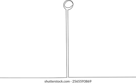 One continuous line drawing of dental mirror tool . Single line of dental mirror tool vector illustration
