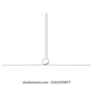 One continuous line drawing of dental mirror tool . Single line of dental mirror tool vector illustration
