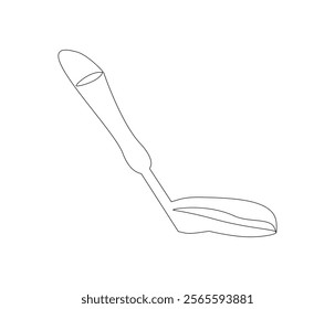 One continuous line drawing of dental mirror tool . Single line of dental mirror tool vector illustration
