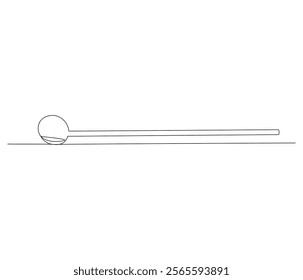 One continuous line drawing of dental mirror tool . Single line of dental mirror tool vector illustration
