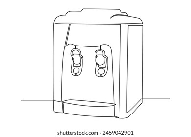 One continuous line drawing of continuous line dispensers. Electricity household gadget template concept. Trendy single line draw design vector graphic illustration