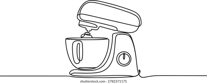One continuous line drawing of - electric home appliance.one line vector illustration with white background
